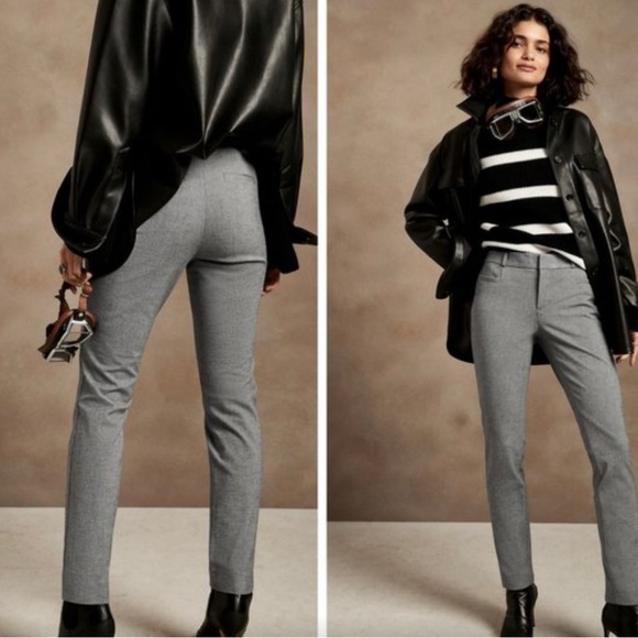 BANANA REPUBLIC Grey Sloan Slim Trousers - Picture 1 of 5